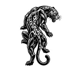 tatouage mollet style blackwork