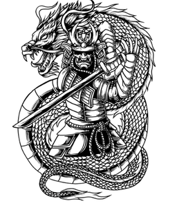 tatouage colonne vertébrale style japonais