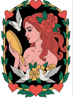 tatouage rose style néo-traditionnel