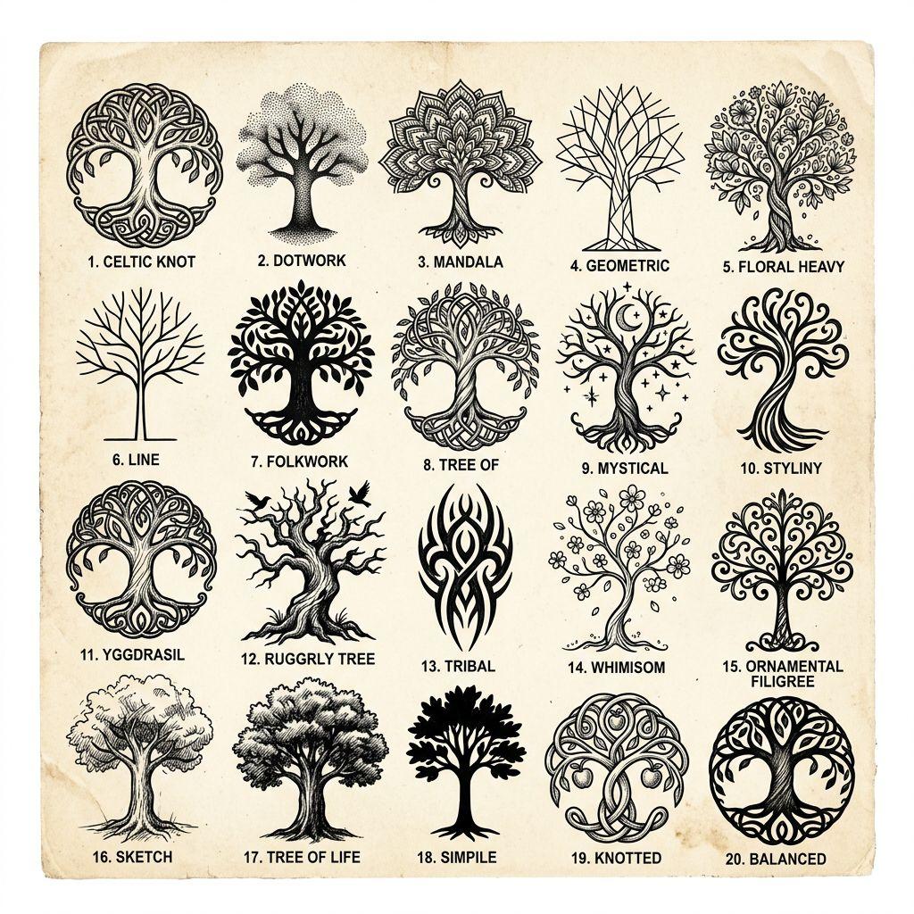 idée tatouage arbre de vie arbres de vie flash