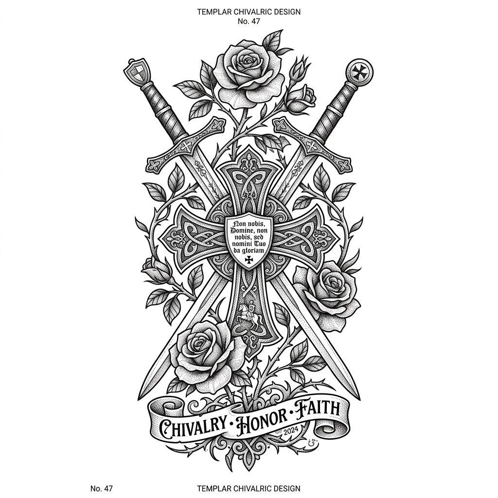 idée tatouage avant-bras homme croix templière