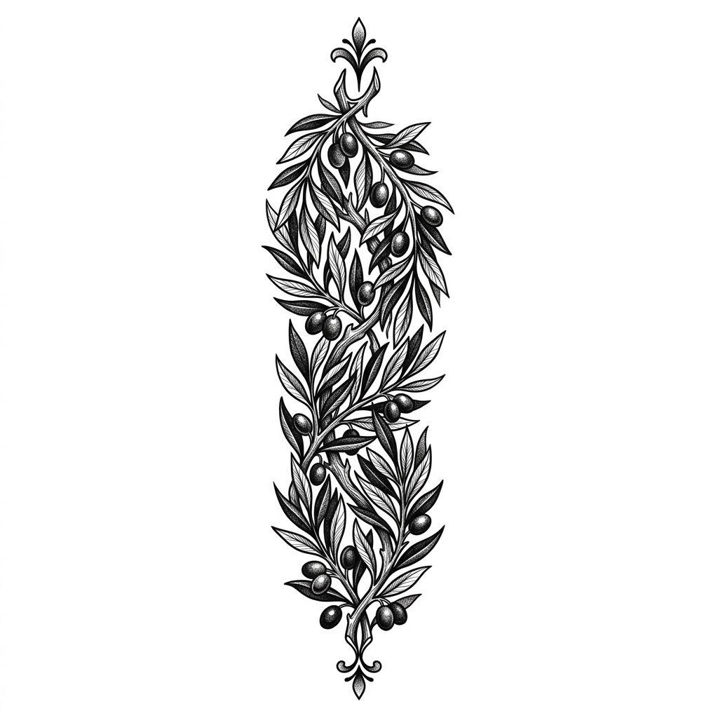 idée tatouage avant-bras homme branche d'olivier