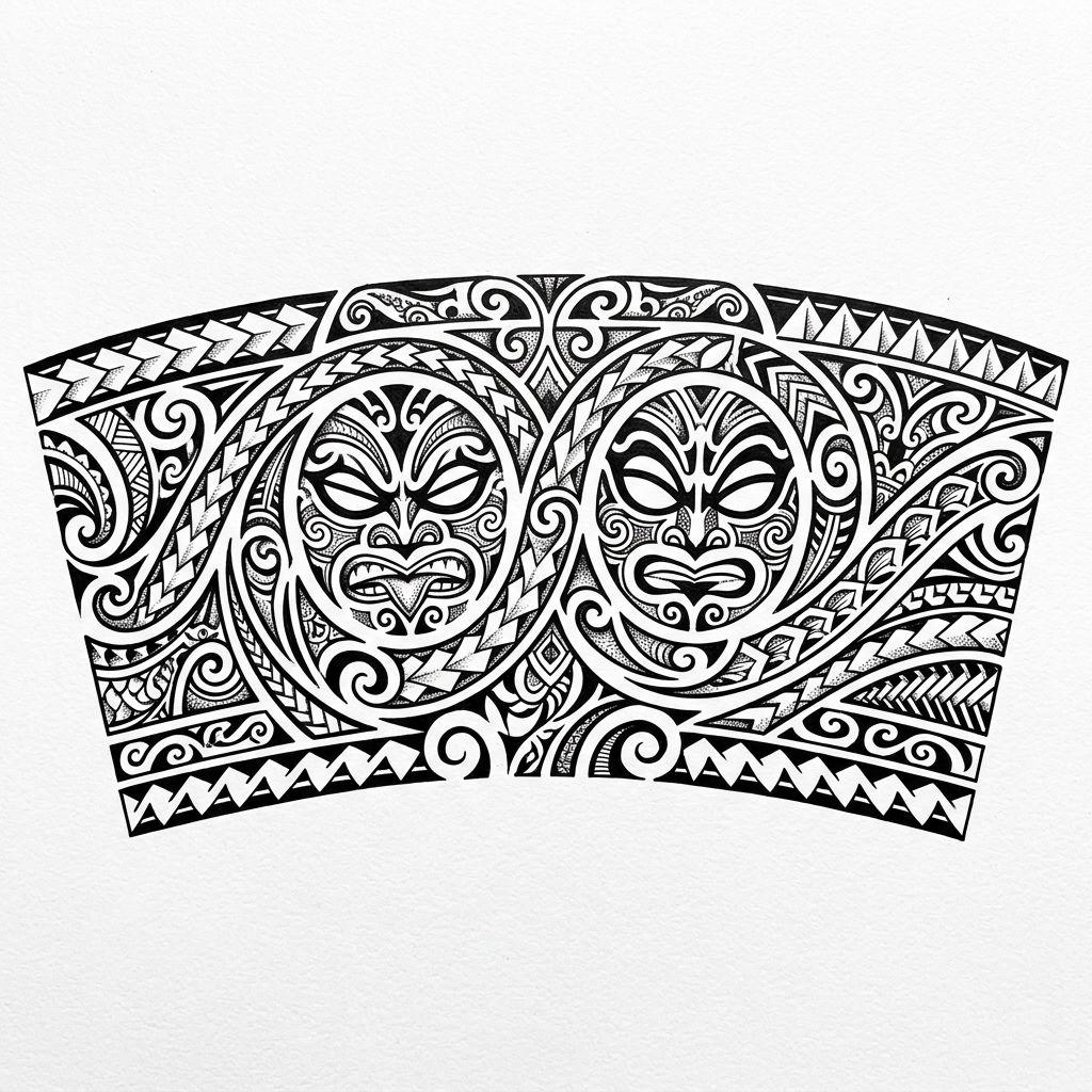 idée tatouage avant-bras homme maori arm band