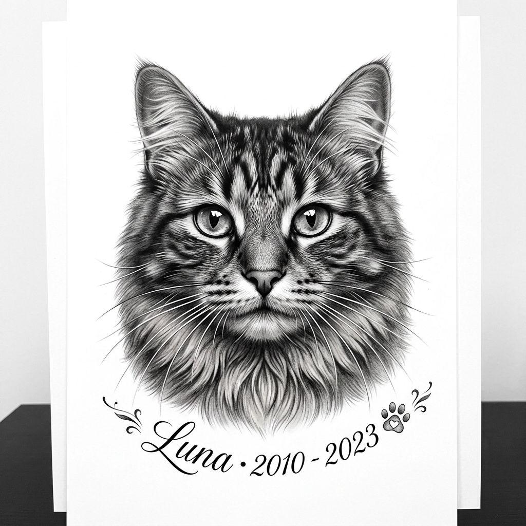 idée tatouage chat portrait chat realiste