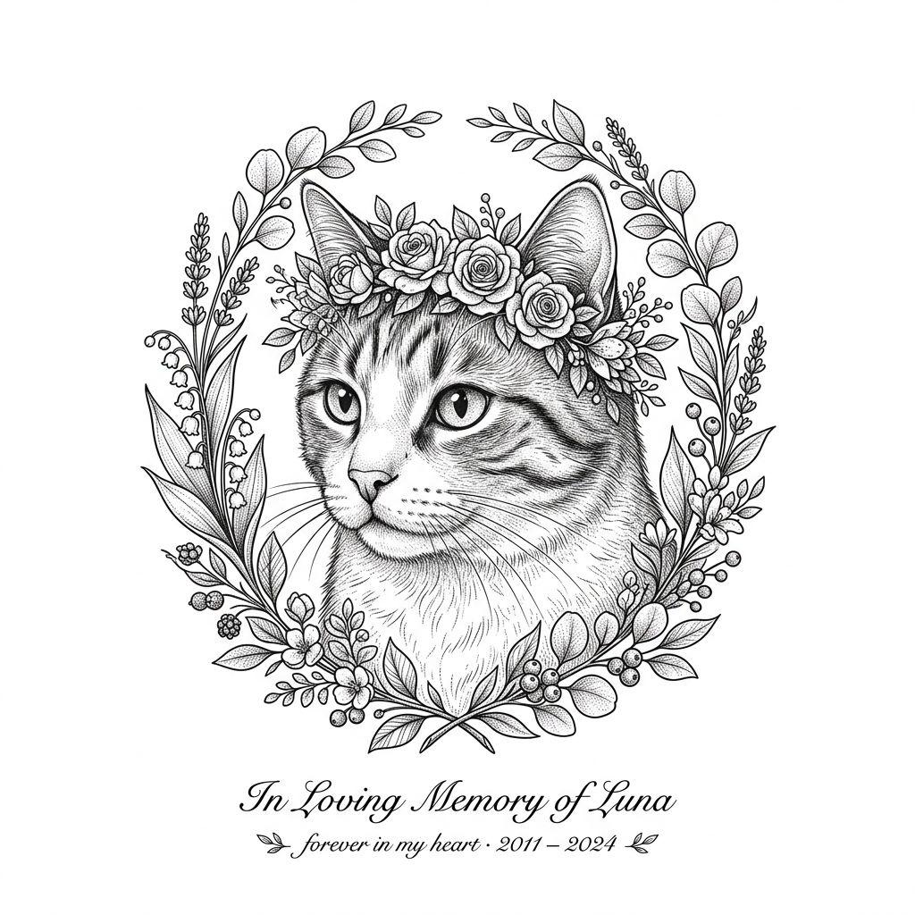 idée tatouage chat compagnon eternel premium