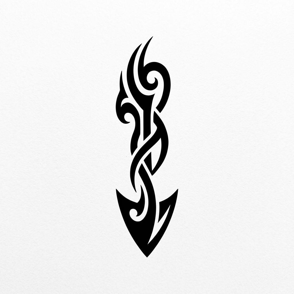 idée tatouage cheville flèche tribal