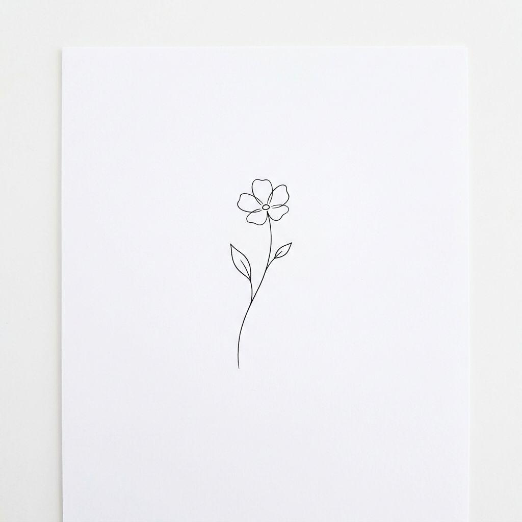 idée tatouage cheville femme petite fleur cheville