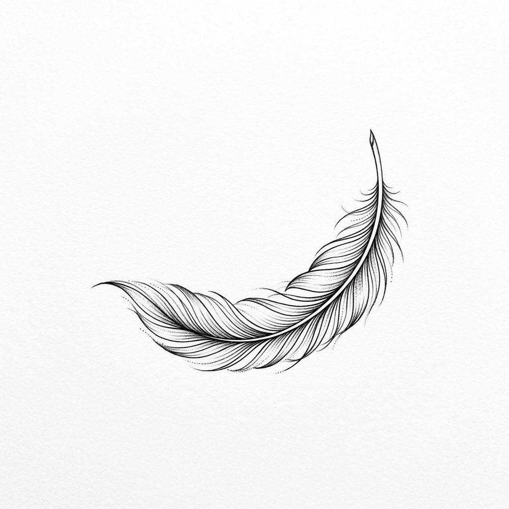 idée tatouage cheville femme plume délicate