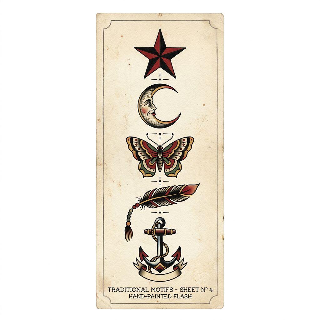 idée tatouage colonne vertébrale patchwork flash dorsal