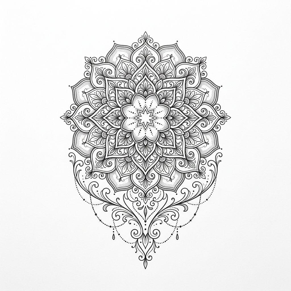idée tatouage cou cou mandala mini