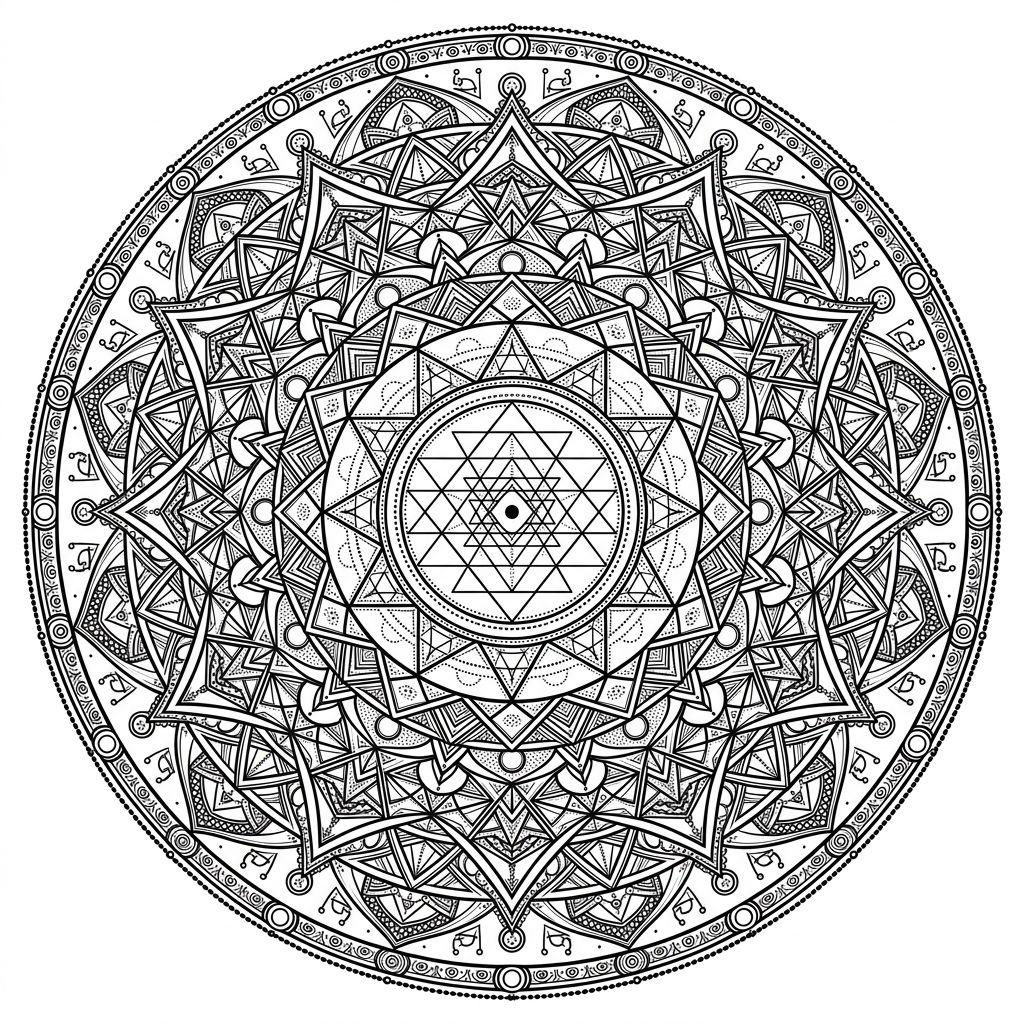 idée tatouage cuisse mandala géométrique