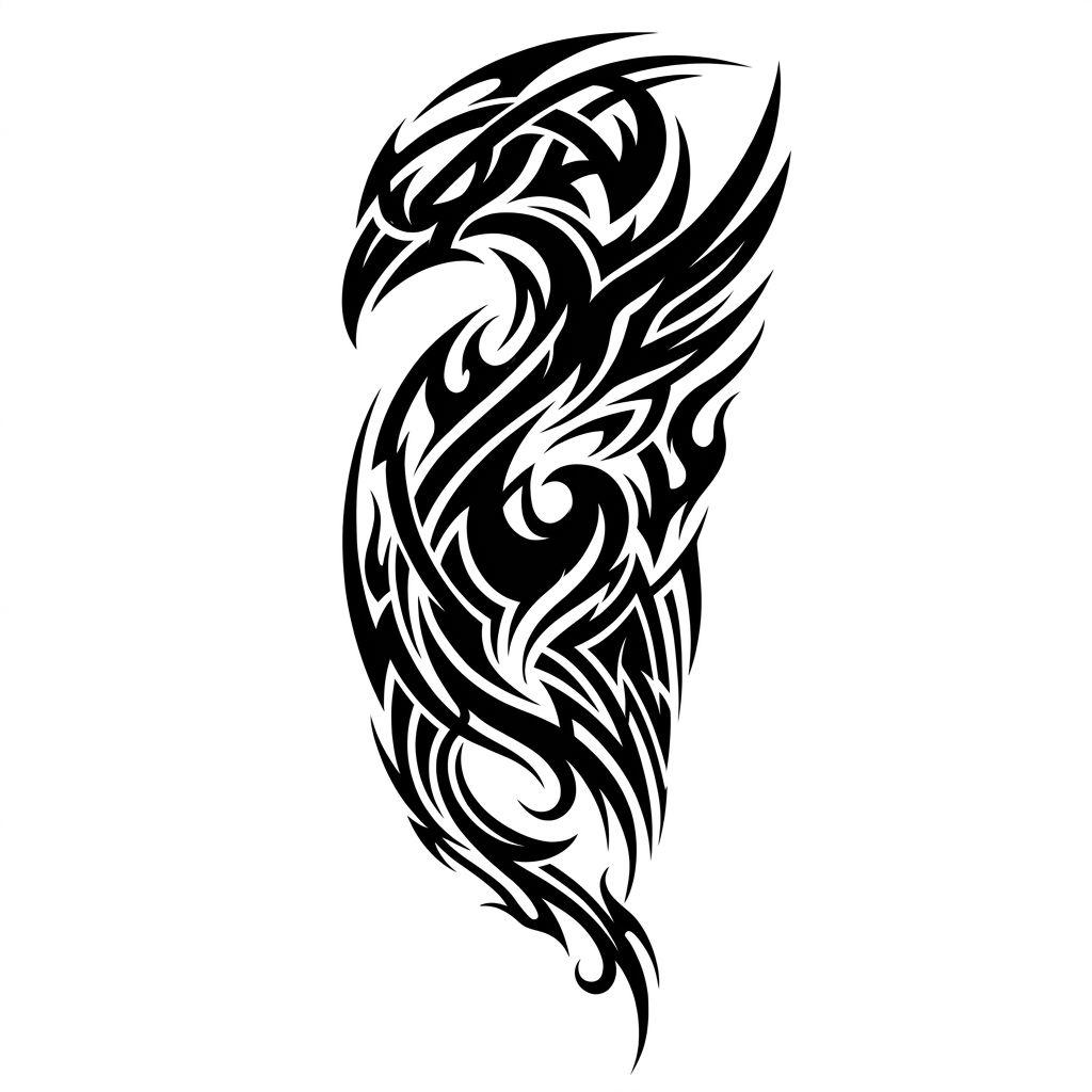 idée tatouage cuisse motif tribal moderne