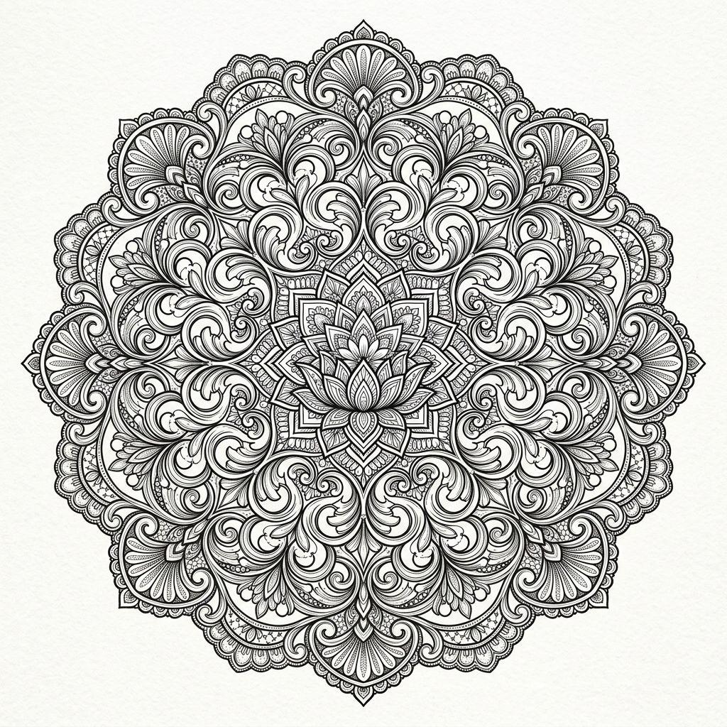 idée tatouage cuisse mandala ornemental
