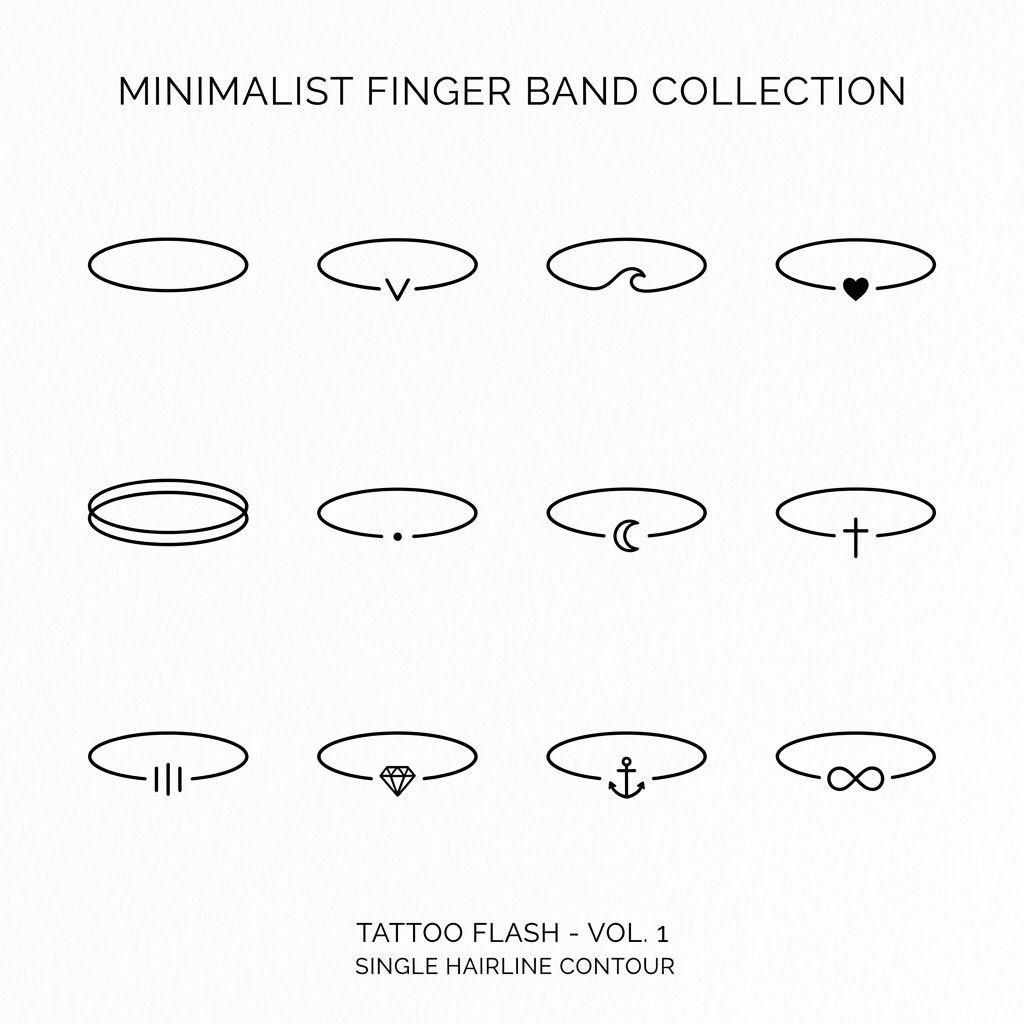 idée tatouage doigt anneau minimaliste