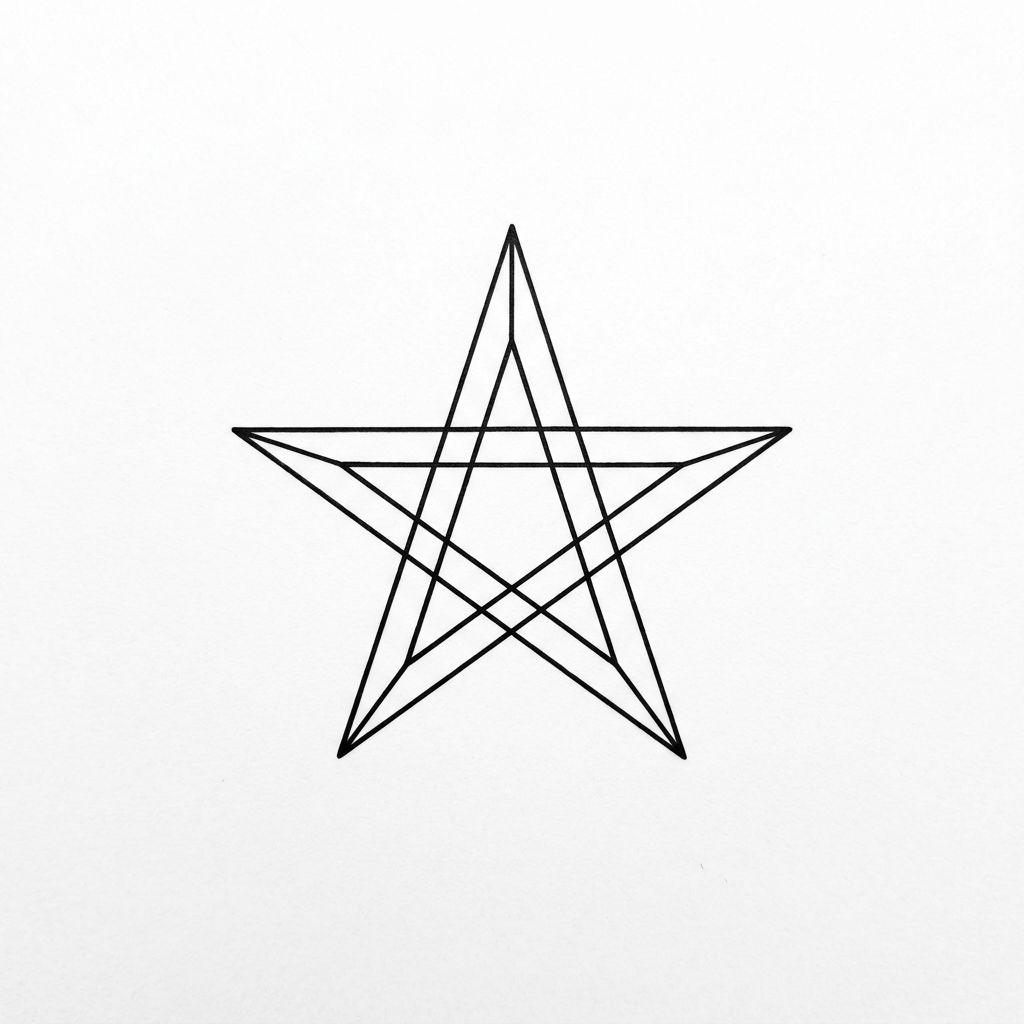 idée tatouage doigt étoile géométrique