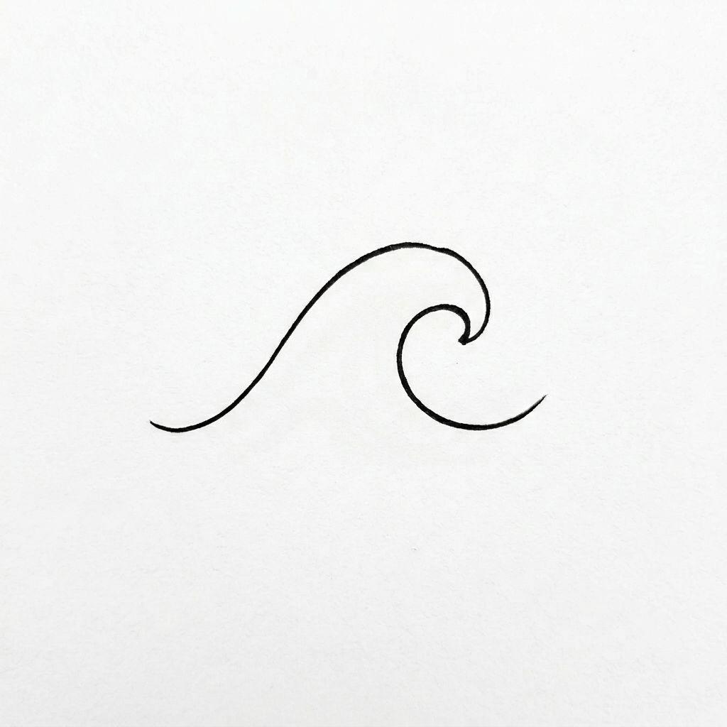 idée tatouage doigt vague abstraite