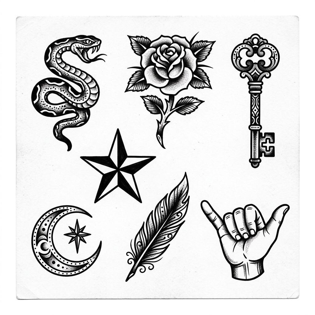 idée tatouage dos patchwork dorsal éclectique