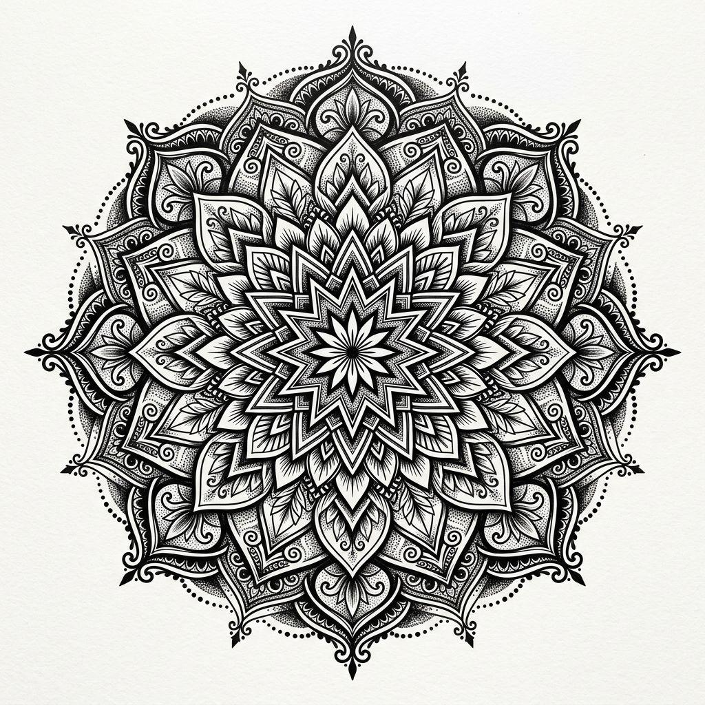 idée tatouage dos homme mandala dorsal central