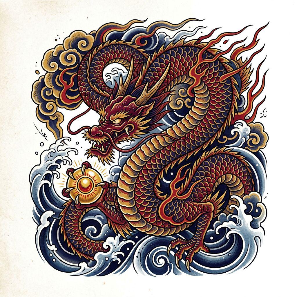 idée tatouage dragon dragon japonais irezumi