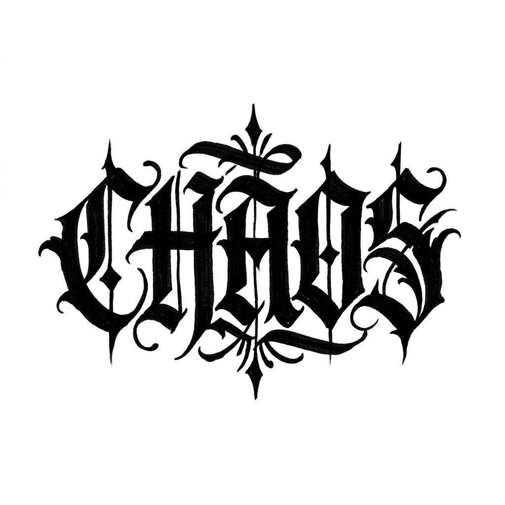 idée tatouage écriture lettrage blackletter gothique