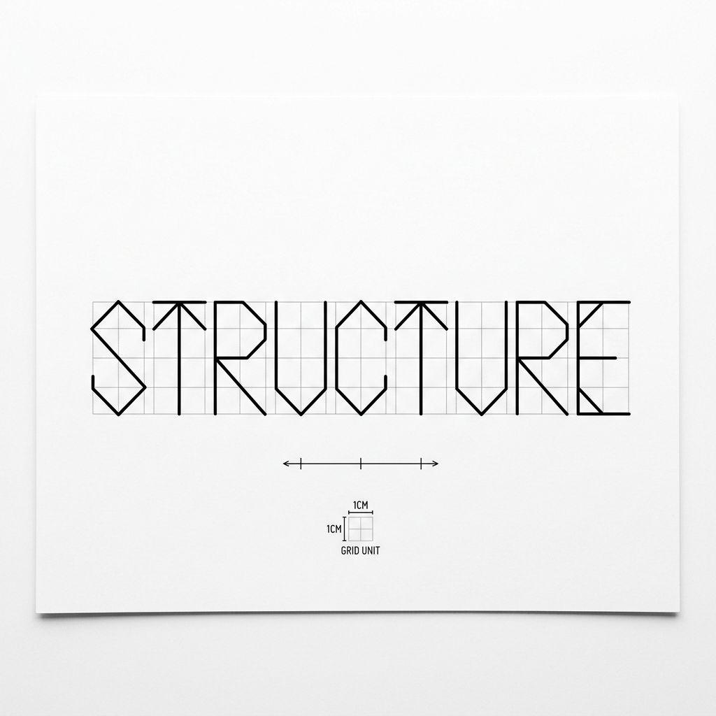 idée tatouage écriture typographie géométrique structurée