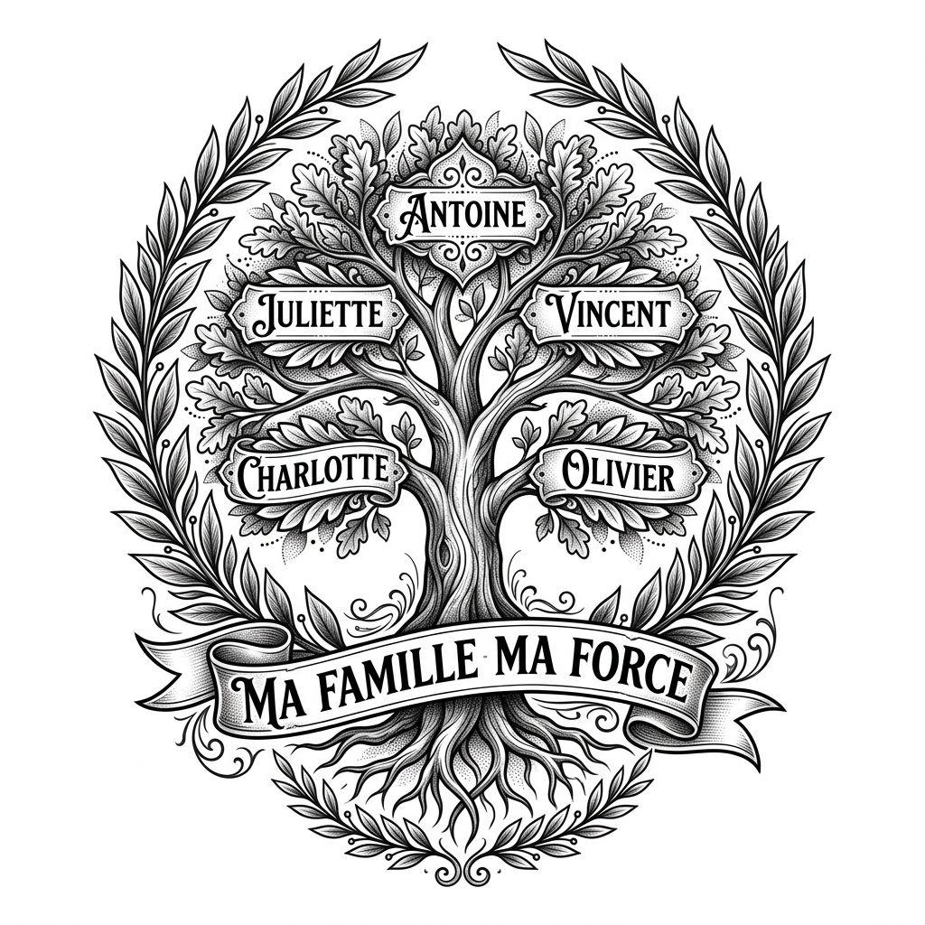 idée tatouage famille hommage premium famille