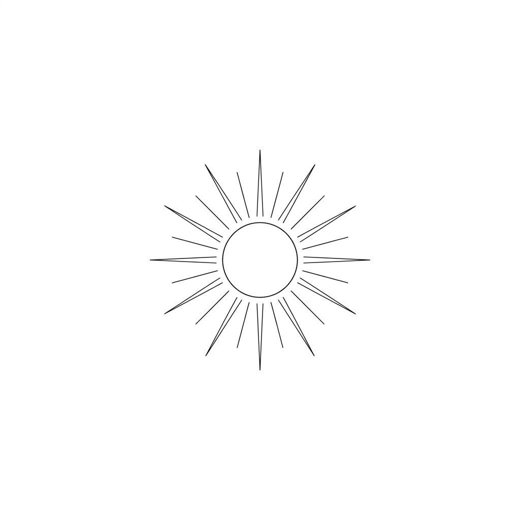 idée tatouage femme discret soleil symbolique épuré