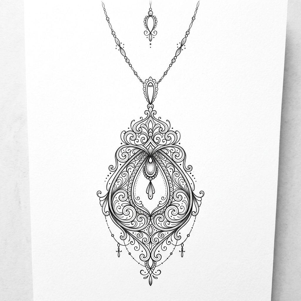 idée tatouage femme discret bijou ornemental fin