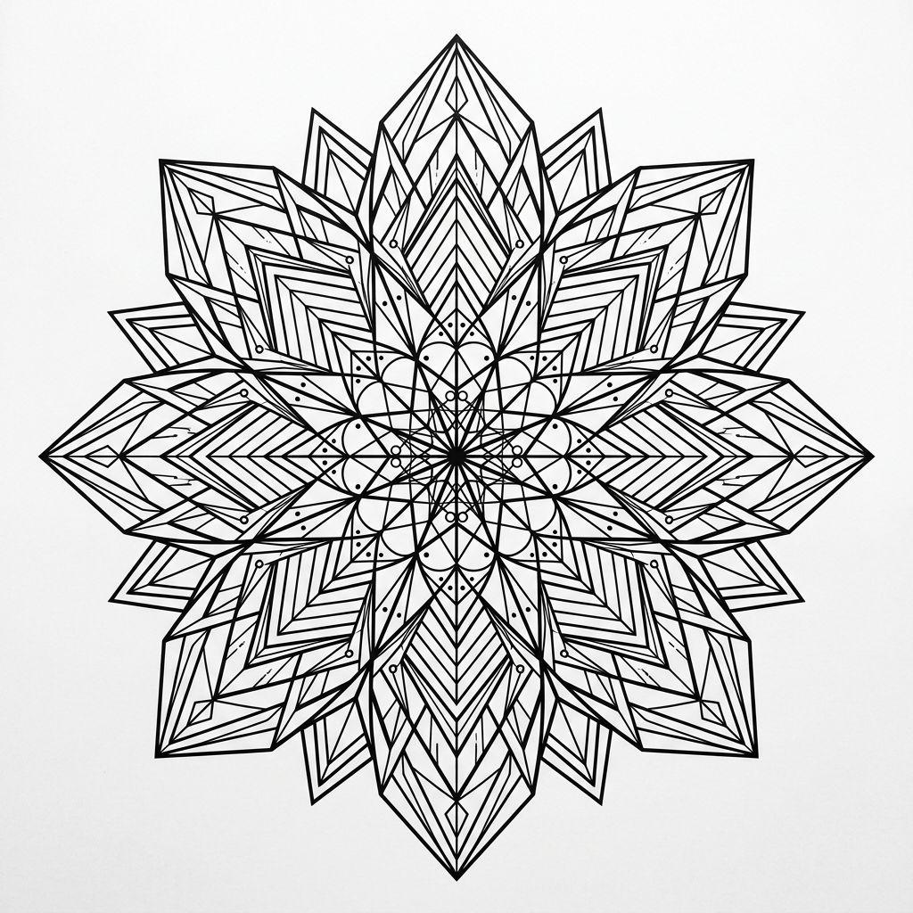 idée tatouage fleur fleur geometrique mandala