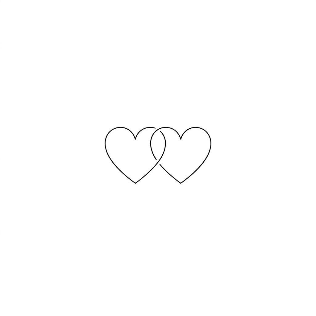 idée tatouage frère et sœur cœurs minimalistes complémentaires