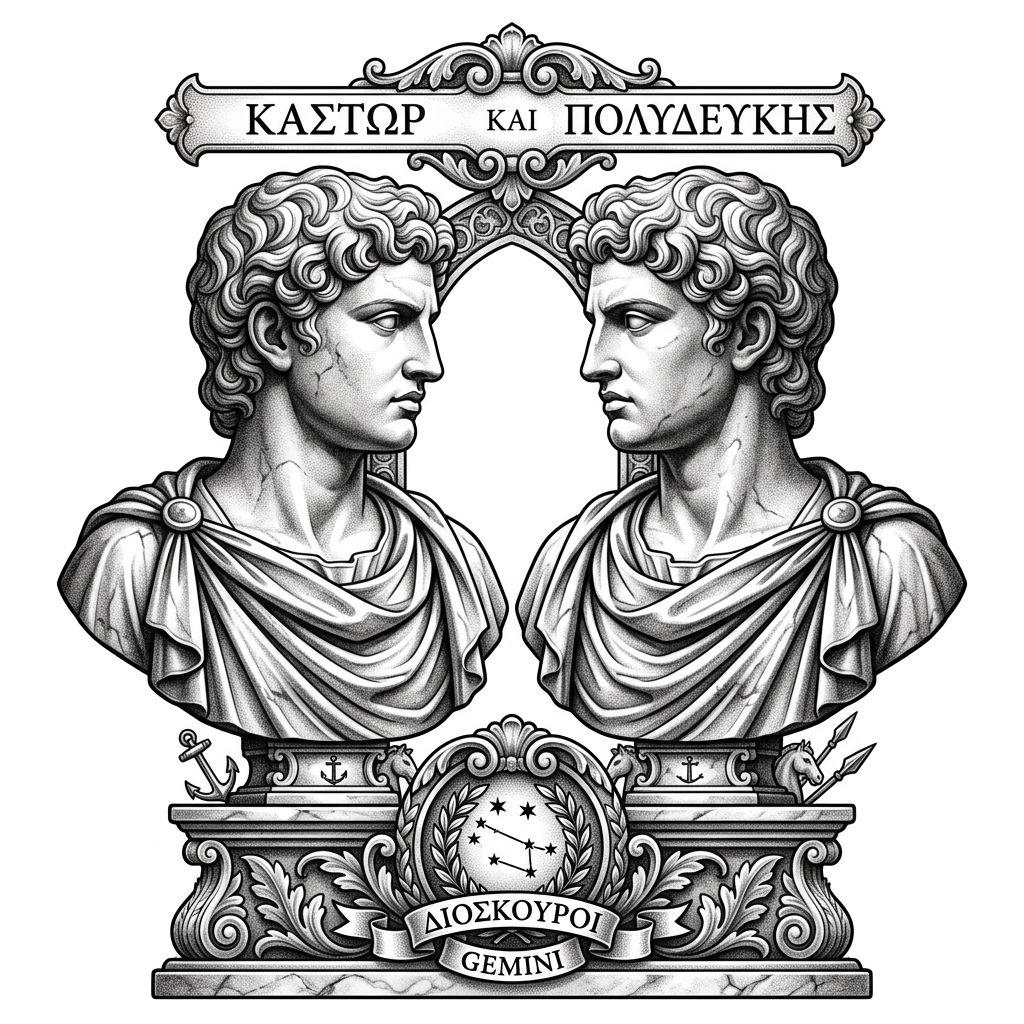 idée tatouage frère et sœur castor et pollux