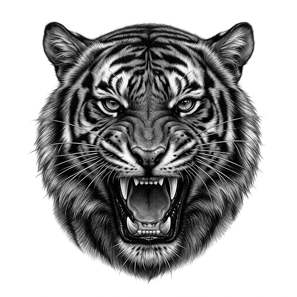idée tatouage homme tigre réaliste