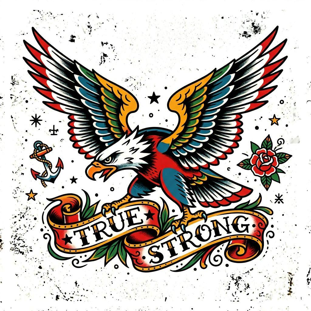 idée tatouage homme aigle old school