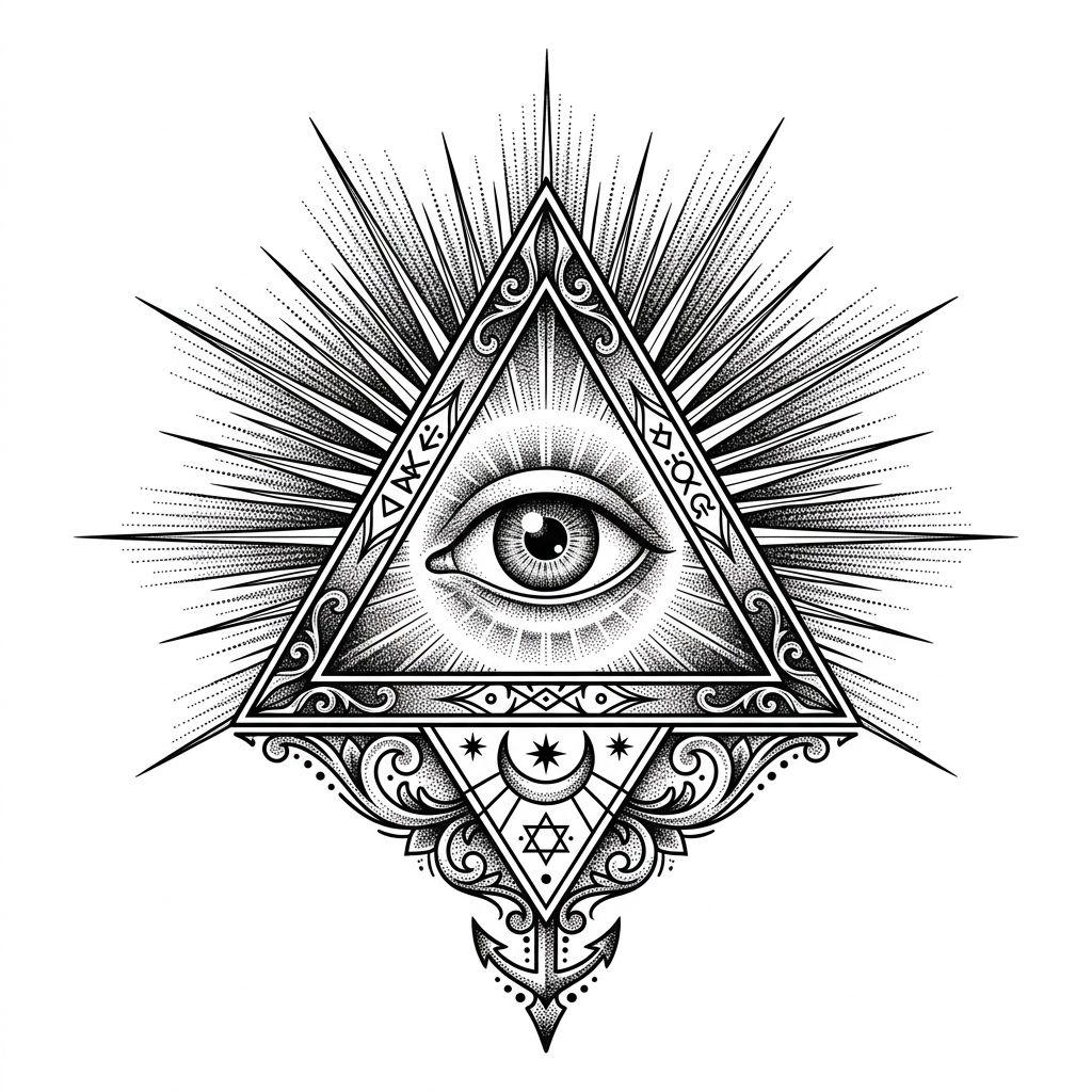 idée tatouage homme œil de la providence