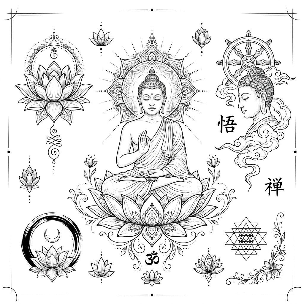idée tatouage japonais bouddha spirituel