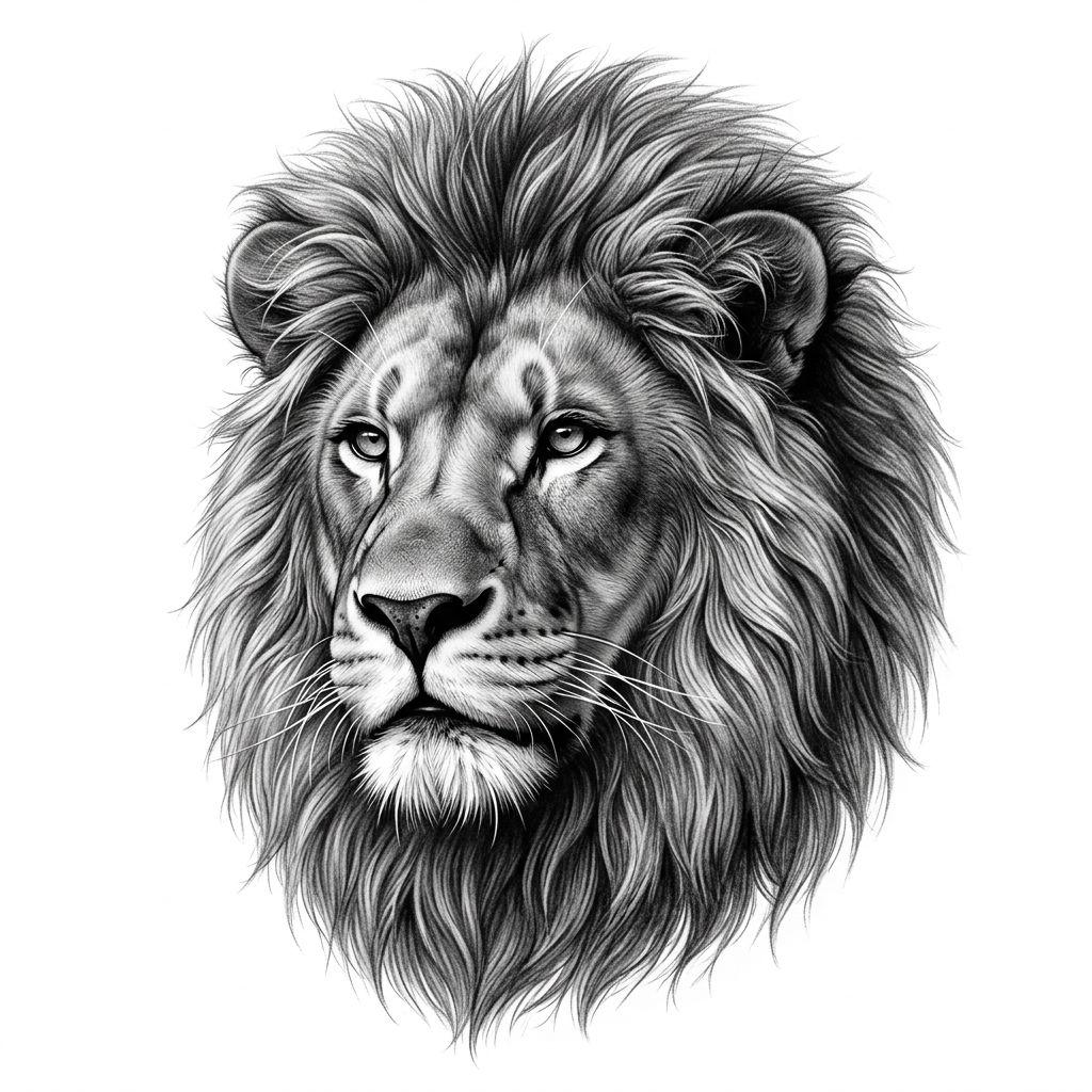 idée tatouage lion portrait lion realiste