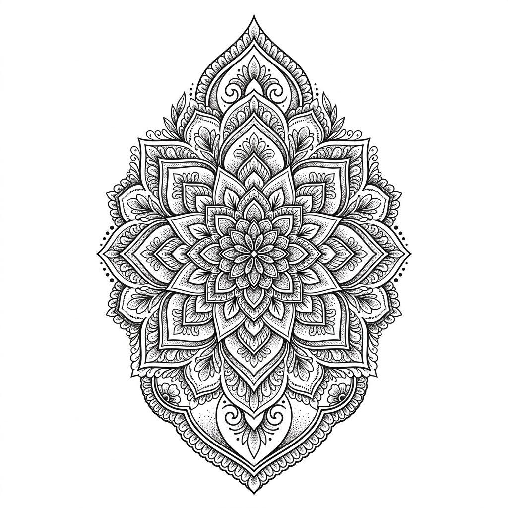 idée tatouage main femme mandala dos de la main