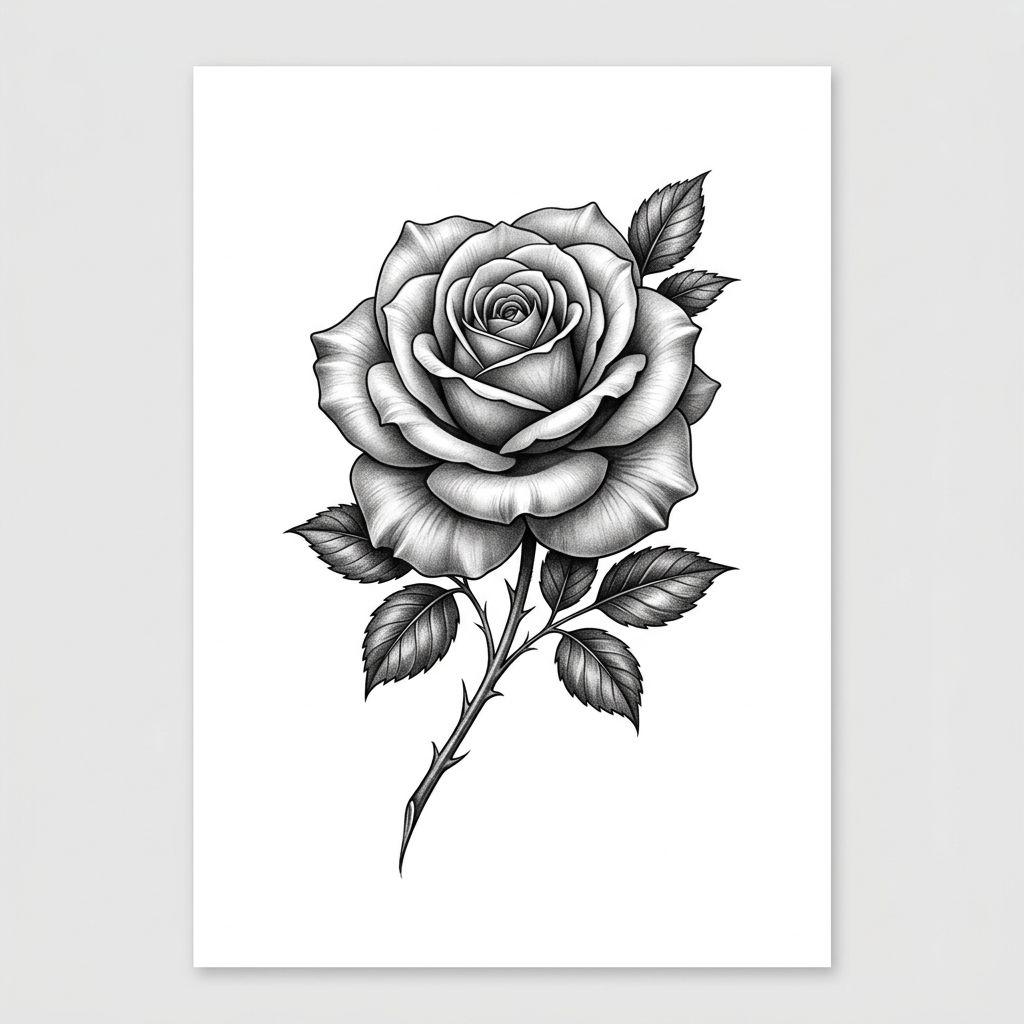 idée tatouage main femme rose réaliste