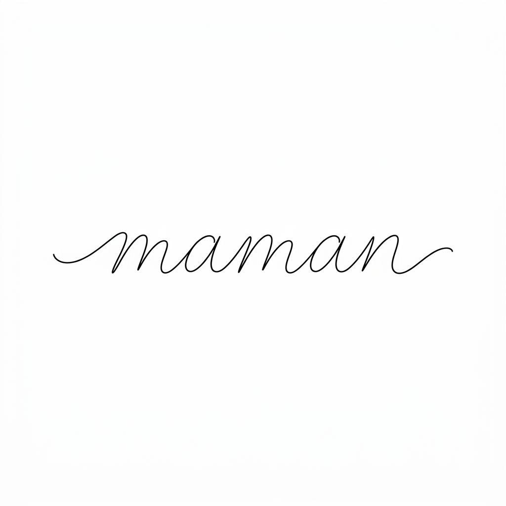 idée tatouage maman mot maman minimaliste