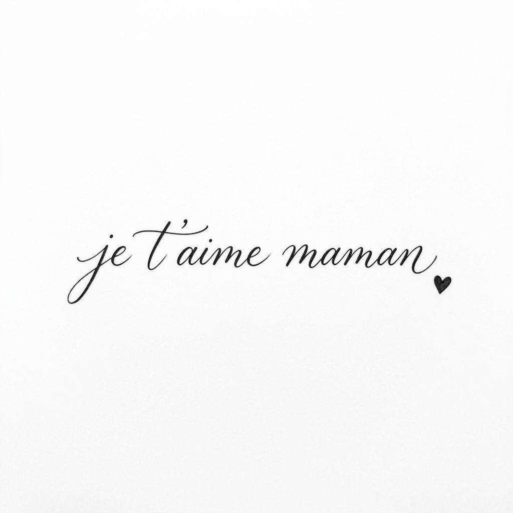 idée tatouage maman lettrage je t aime maman