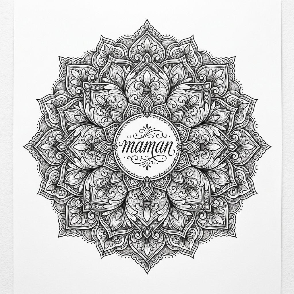 idée tatouage maman mandala maman