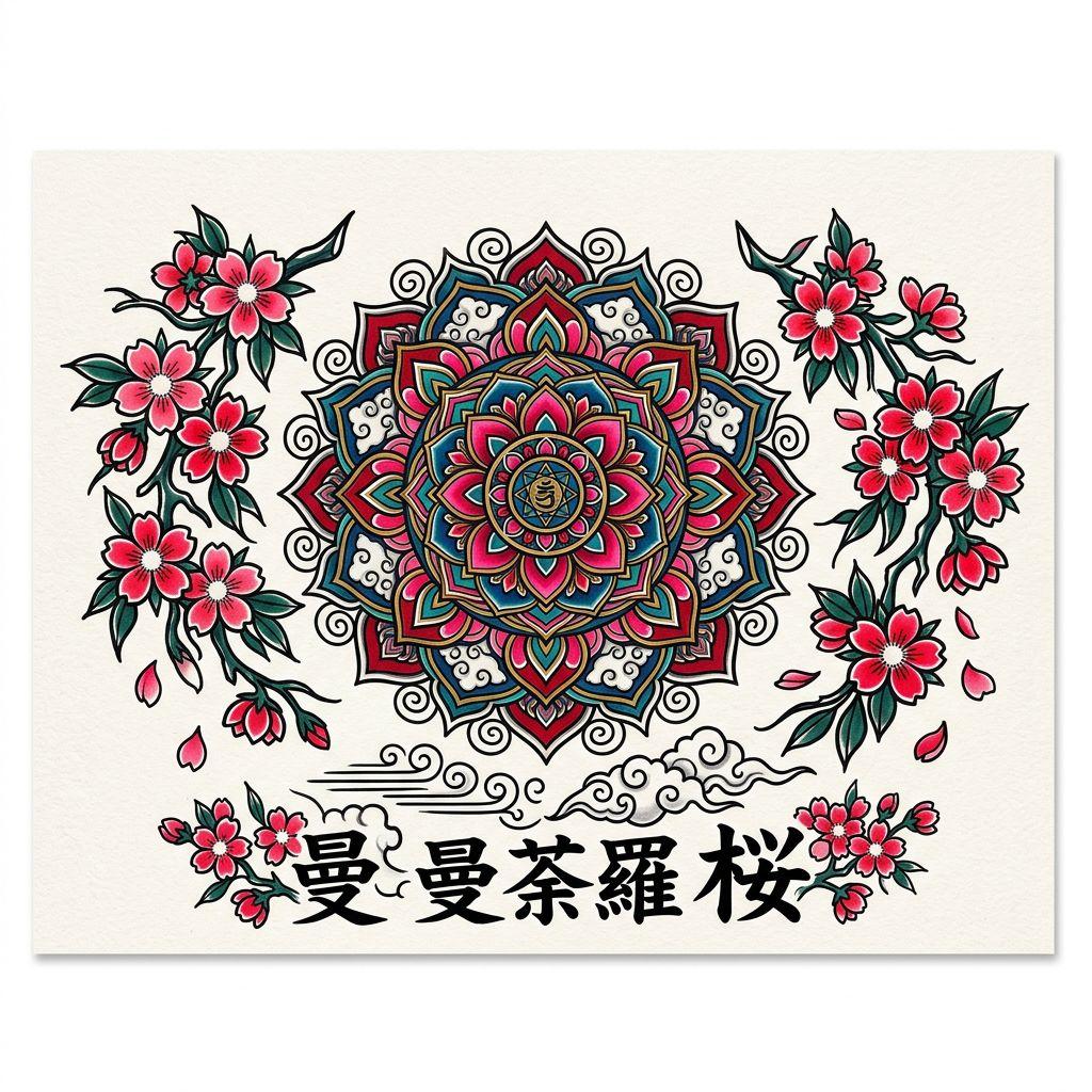 idée tatouage mandala mandala japonais