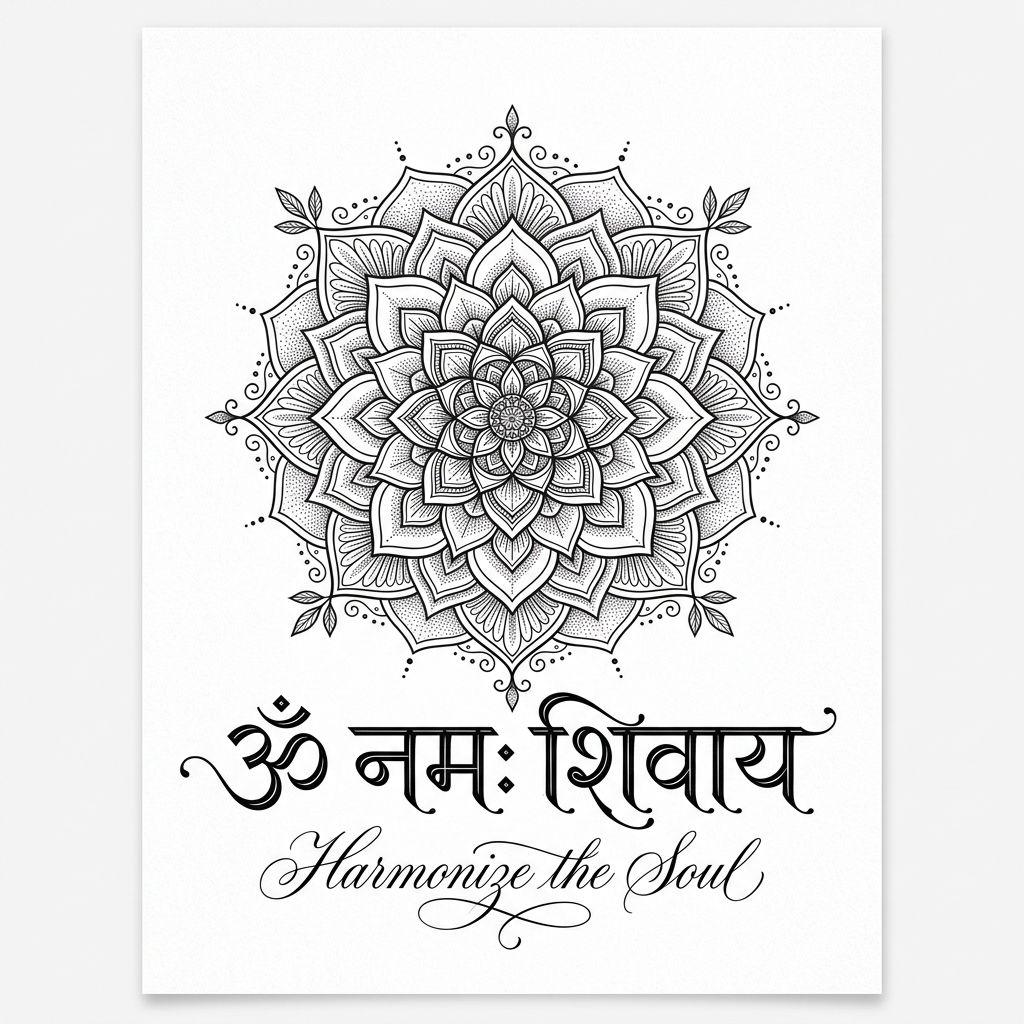 idée tatouage mandala mandala et lettrage