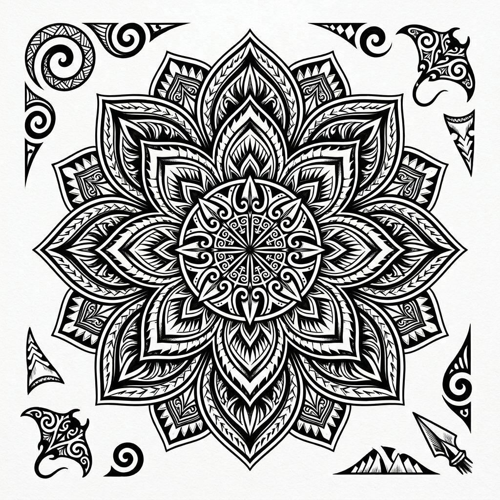 idée tatouage mandala mandala tribal