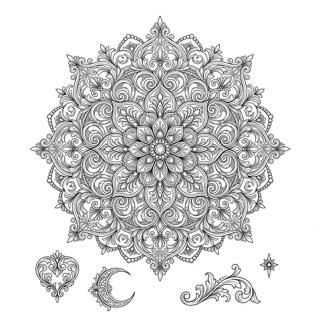 idée tatouage mandala mandala filigrane premium