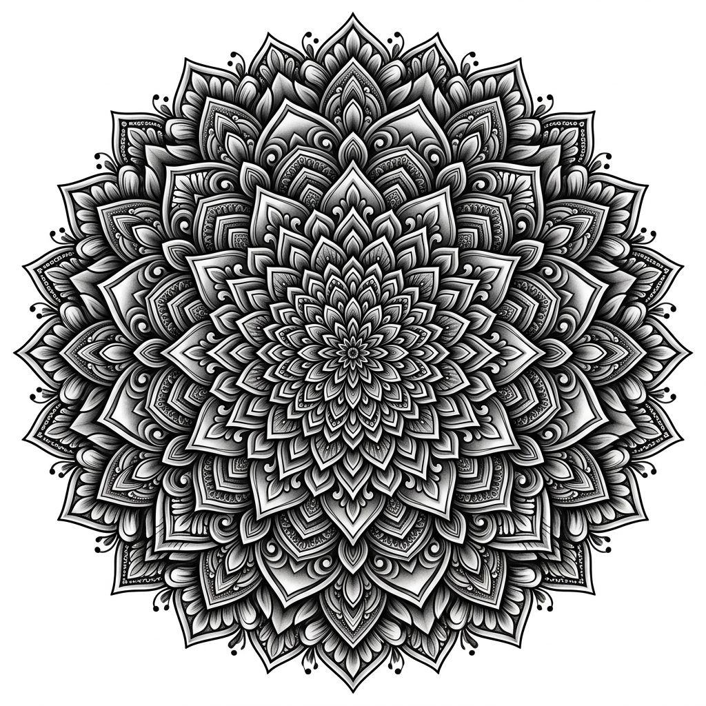 idée tatouage mandala mandala 3d illustratif premium