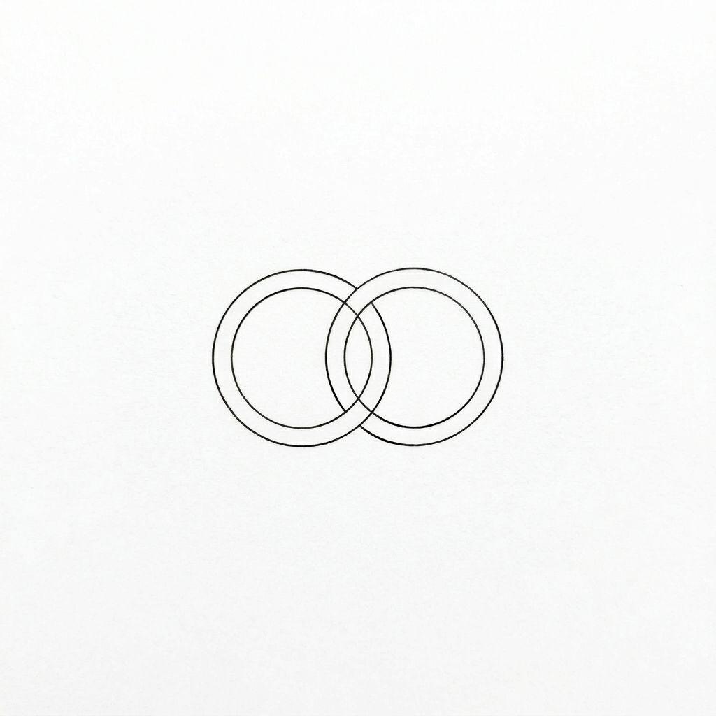 idée tatouage mariage alliance minimaliste single-line