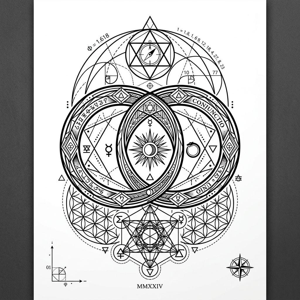 idée tatouage mariage anneaux geometrique sacre