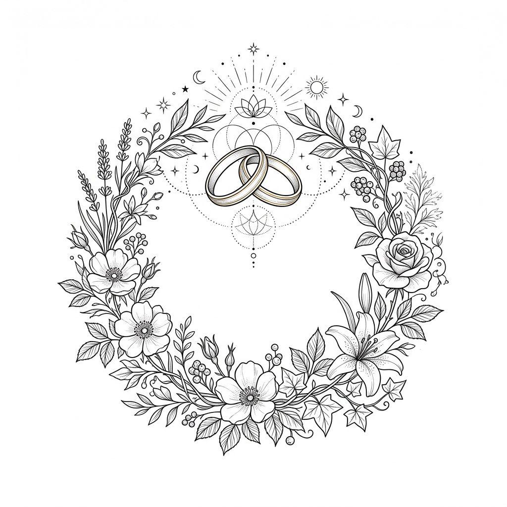 idée tatouage mariage couronne nuptiale spirituelle
