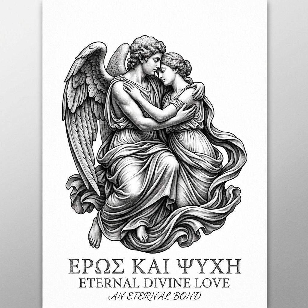 idée tatouage mariage eros et psyche mythologique